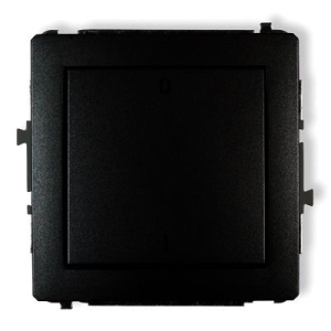 12DWP-9 DECO Mechanizm łącznika dwubiegunowego czarny mat bez ramki IP 20, IP 44, 10AX 250V~