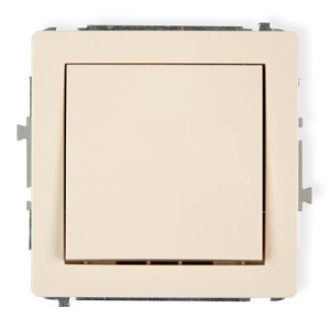 1DWP-1 DECO Mechanizm łącznika jednobiegunowego beżowy bez ramki IP 20, IP 44, 10AX 250V~