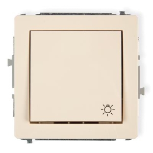 1DWP-5 DECO Mechanizm łącznika zwierny światło beżowy bez ramki IP 20, IP 44, 10AX 250V~