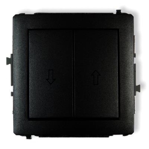 12DWP-8 DECO Mechanizm łącznika żaluzjowego czarny mat bez ramki IP 20, IP 44, 10AX 250V~