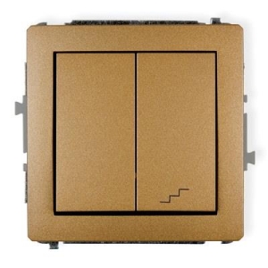 8DWP-10 DECO Mechanizm łącznika jednobiegunowego ze schodowym złoty metalik bez ramki IP 20, IP 44, 10AX 250V~