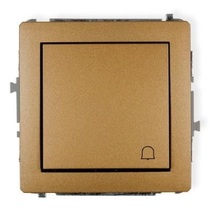 8DWP-4 DECO Mechanizm łącznika zwierny dzwonek złoty metalik bez ramki IP 20, IP 44, 10AX 250V~