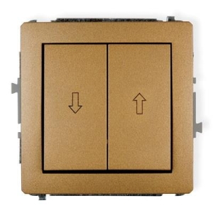 8DWP-8 DECO Mechanizm łącznika żaluzjowego złoty metalik bez ramki IP 20, IP 44, 10AX 250V~