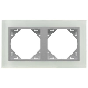 EFAPEL CRYSTAL Ramka 2-krotna szkło/aluminium