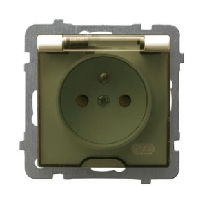 AS Gniazdo bryzgoszczelne z uziemieniem IP-44 z pr