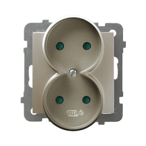 AS Gniazdo podwójne z przesłonami torów prądowych