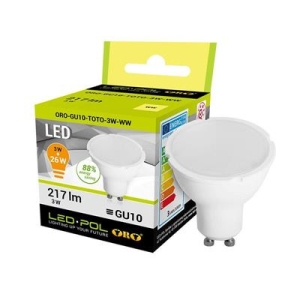 LED Żarówka GU10 3W TOTO barwa ciepła -10683