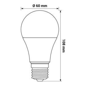 LED Żarówka E27 9W barwa ciepła biała-10787