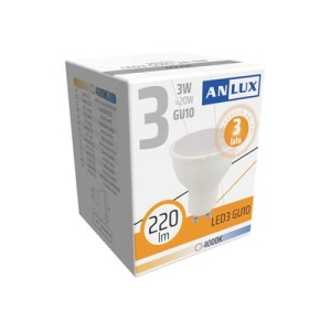 ANLUX Żarówka LED GU10 3W barwa neutralna-11255