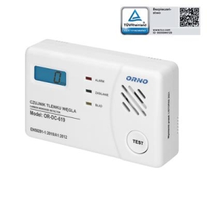 ORNO Bateryjny czujnik tlenku węgla (czadu), 3xAA -11357
