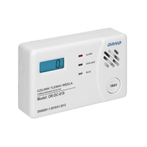 ORNO Bateryjny czujnik tlenku węgla (czadu), 3xAA -11361
