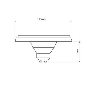 Żarówka ES111 gu10 15 led 8,9W 230VAC B/WW kąt 120-11371