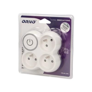 ORNO Rozgałęźnik 3x2P+Z z wyłącznikiem-11751