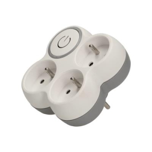 ORNO Rozgałęźnik 3x2P+Z z wyłącznikiem-11758