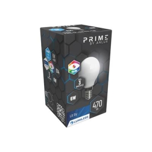 ŻARÓWKA LED KULKA 6W E14 230V ZIMNA BIAŁA 3 LATA GWARANCJI PRIME BY ANLUX-11806
