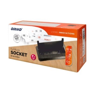 Gniazdo meblowe wpuszczane w blat 2x2P+Z, 2xUSB