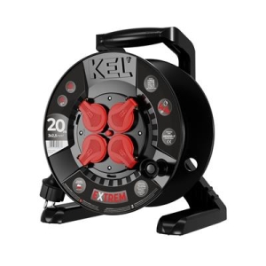 Przedłużacz bębnowy 4x2p+Z; IP44; 16A 3x2,5; 20m-13185
