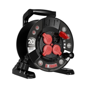 Przedłużacz bębnowy 4x2p+Z; IP44; 16A 3x1,5; 20m;-13192
