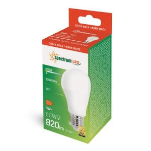 LED Żarówka E27 9W barwa ciepła-13243