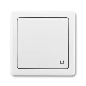 ABB SWING,L Łącznik dzwonkowy biały 10A 250V z klawiszem i ramką .