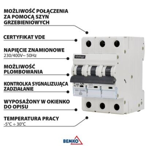 WYŁĄCZNIK NADPRĄDOWY 6KA 3P C 25A SCHELINGER-14027