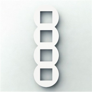 SIZA Ramka czterokrotna biały połysk