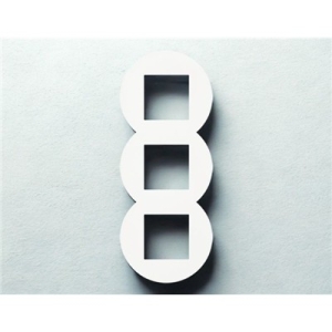 SIZA Ramka potrójna biały połysk