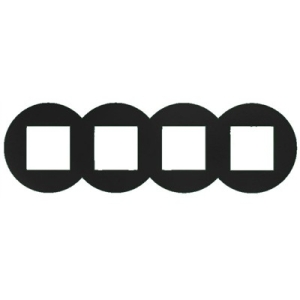 SIZA Ramka czterokrotna czarny mat