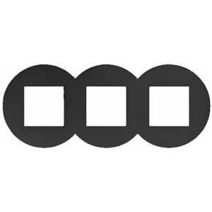 SIZA Ramka potrójna czarny mat